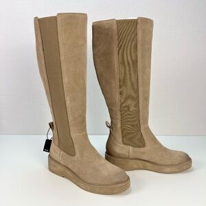 Dolce Vita Eamon H2O Womens Boots Waterproof Suede Knee High US 7.5E Neutral Tan